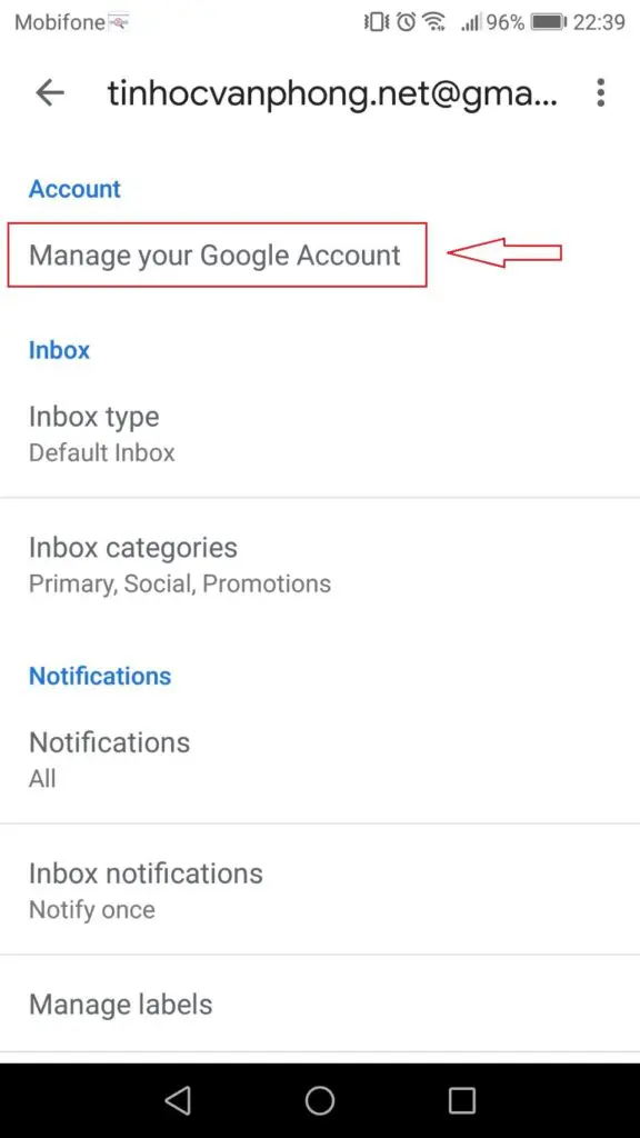 Cách đổi mật khẩu Gmail - Mobile - Account