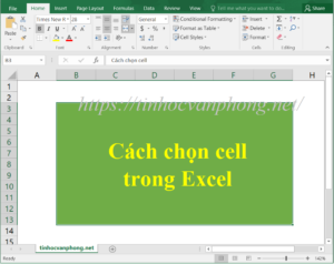 Cách chọn cell trong excel