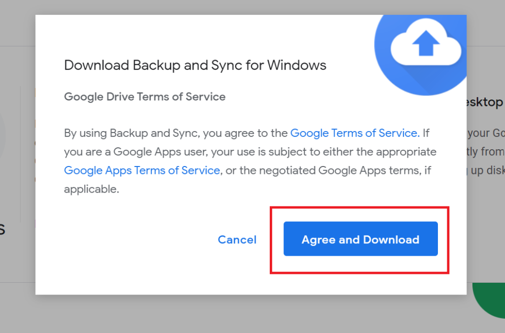 copy thư mục trên google drive - tải ứng dụng Backup and Sync 3