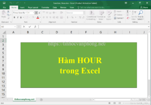 Hàm HOUR trong excel