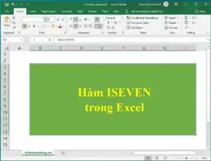 hàm iseven trong excel