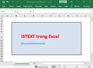 hàm istext trong excel