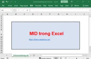 hàm mid trong excel