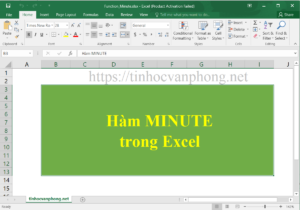 Hàm MINUTE trong excel