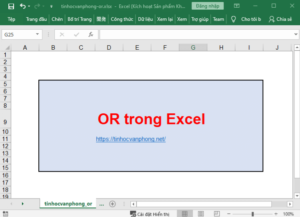 hàm or trong excel