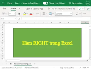 hàm right trong excel
