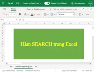 hàm search trong excel