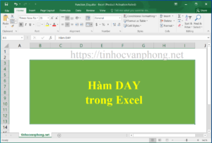 Hàm DAY trong excel
