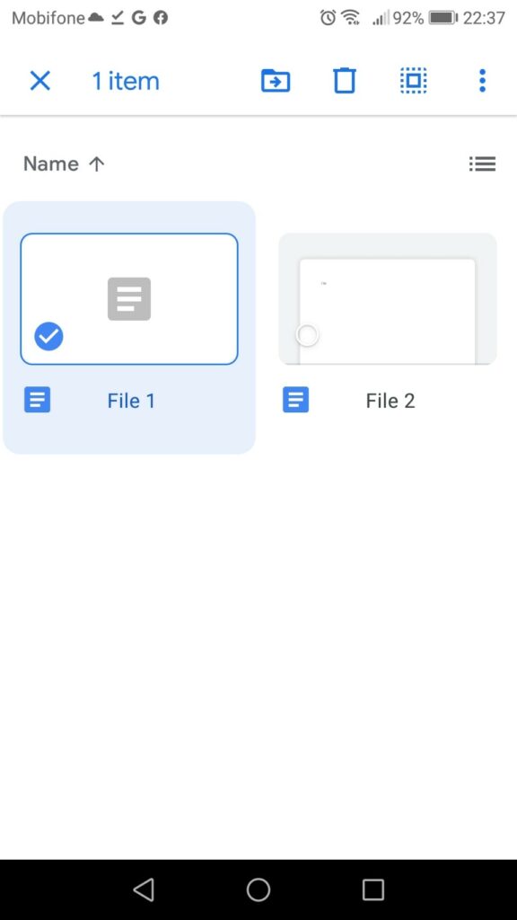 tải thư mục từ google drive - chọn 1 file