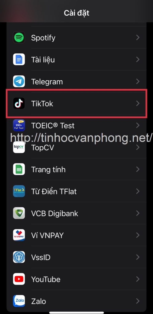 Ứng dụng TikTok trên iPhone