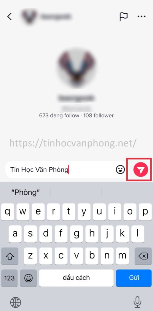 Giao diện khung chat