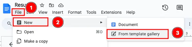 thủ thuật sử dụng google docs - template